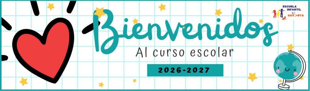 Encabezado google clasroom bienvenidos ilustrado escolar kawaii verde y azul